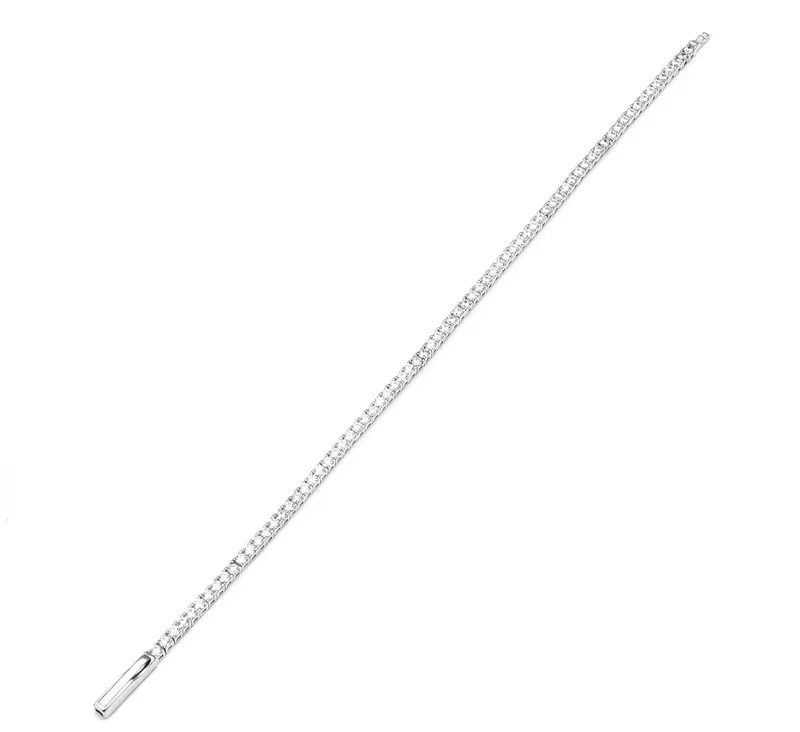 Pulseira HB-0796+CSRD2.0SQ em prata 925 com esmeralda